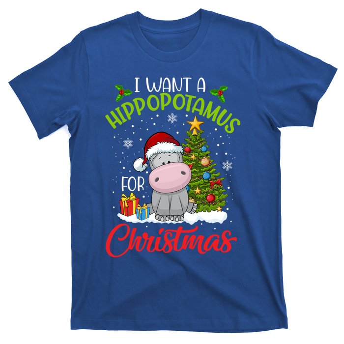 I Want A Hippopotamus For Christmas Xmas Hippo Gift T-Shirt