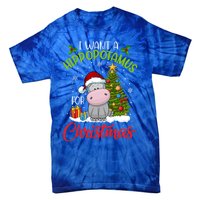 I Want A Hippopotamus For Christmas Xmas Hippo Gift Tie-Dye T-Shirt