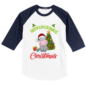 I Want A Hippopotamus For Christmas Xmas Hippo Gift Baseball Sleeve Shirt