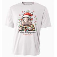 I Want A Hippopotamus For Christmas Xmas Holiday Cooling Performance Crew T-Shirt