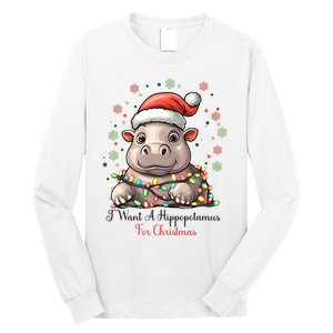 I Want A Hippopotamus For Christmas Xmas Holiday Long Sleeve Shirt