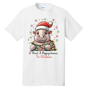 I Want A Hippopotamus For Christmas Xmas Holiday Tall T-Shirt