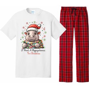 I Want A Hippopotamus For Christmas Xmas Holiday Pajama Set