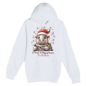 I Want A Hippopotamus For Christmas Xmas Holiday Premium Pullover Hoodie