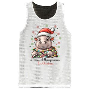 I Want A Hippopotamus For Christmas Xmas Holiday Mesh Reversible Basketball Jersey Tank