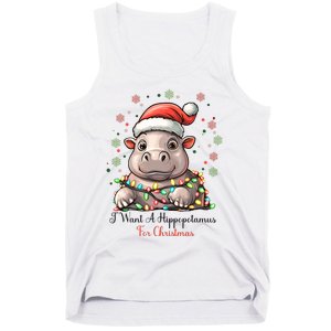 I Want A Hippopotamus For Christmas Xmas Holiday Tank Top