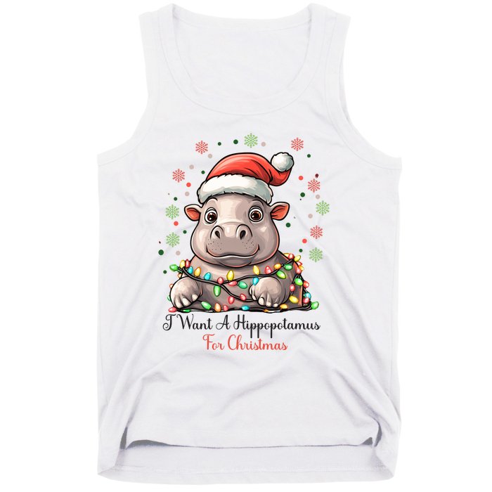 I Want A Hippopotamus For Christmas Xmas Holiday Tank Top