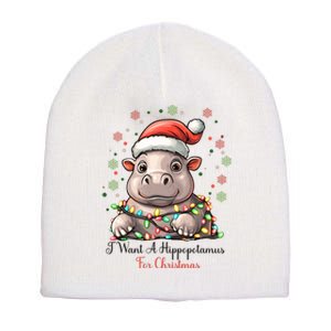 I Want A Hippopotamus For Christmas Xmas Holiday Short Acrylic Beanie