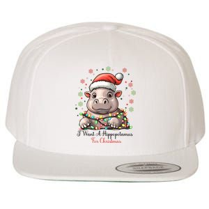 I Want A Hippopotamus For Christmas Xmas Holiday Wool Snapback Cap