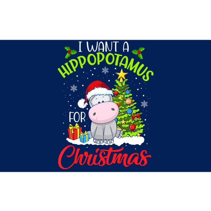 I Want A Hippopotamus For Christmas, Xmas Hippo Bumper Sticker