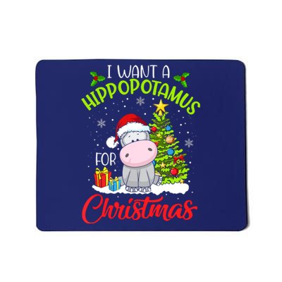 I Want A Hippopotamus For Christmas, Xmas Hippo Mousepad