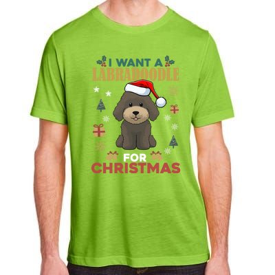 I Want A Labradoodle For Christmas Cute Dog Pet Lover Pajama Gift Adult ChromaSoft Performance T-Shirt