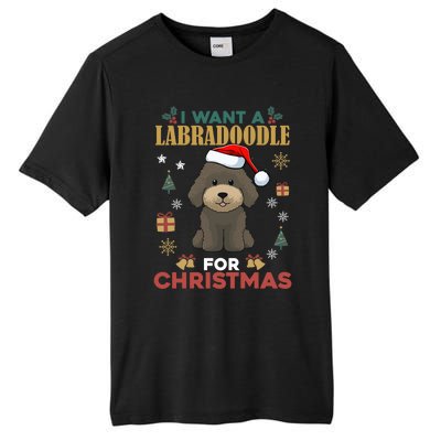 I Want A Labradoodle For Christmas Cute Dog Pet Lover Pajama Gift Tall Fusion ChromaSoft Performance T-Shirt