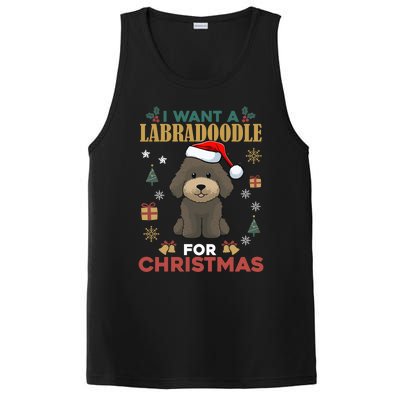 I Want A Labradoodle For Christmas Cute Dog Pet Lover Pajama Gift PosiCharge Competitor Tank