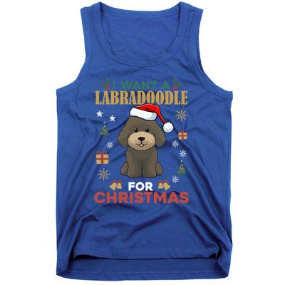 I Want A Labradoodle For Christmas Cute Dog Pet Lover Pajama Gift Tank Top