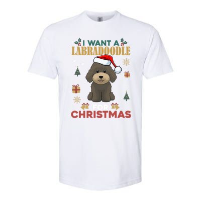 I Want A Labradoodle For Christmas Cute Dog Pet Lover Pajama Gift Softstyle CVC T-Shirt