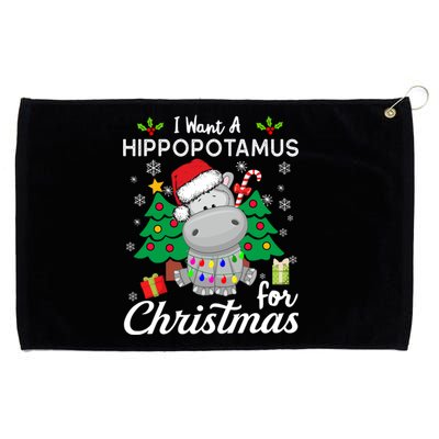 I Want A Hippopotamus For Christmas Xmas Hippo For Gift Grommeted Golf Towel