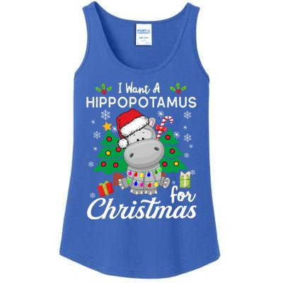 I Want A Hippopotamus For Christmas Xmas Hippo For Gift Ladies Essential Tank