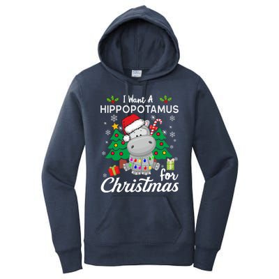 I Want A Hippopotamus For Christmas Xmas Hippo For Gift Women's Pullover Hoodie