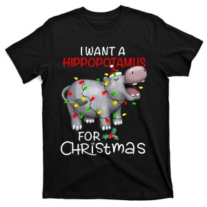 I Want A Hippopotamus For Christmas Xmas Hippo T-Shirt