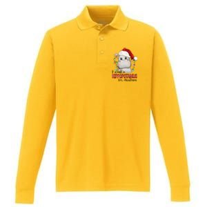 I Want A Hippopotamus For Christmas Xmas Performance Long Sleeve Polo