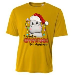 I Want A Hippopotamus For Christmas Xmas Cooling Performance Crew T-Shirt