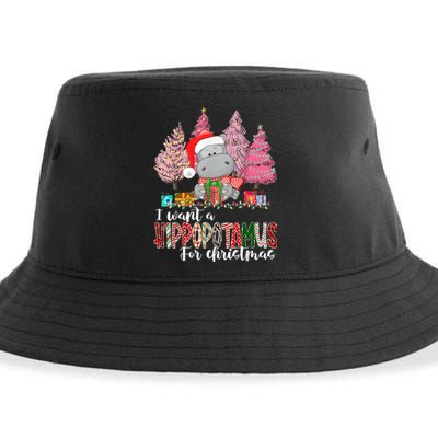 I Want A Hippopotamus For Christmas Xmas Hippo for   Sustainable Bucket Hat