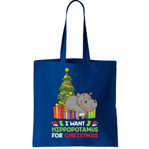 I Want A Hippopotamus For Christmas Xmas Hippo Gift Tote Bag