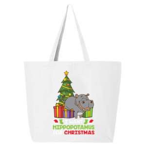 I Want A Hippopotamus For Christmas Xmas Hippo Gift 25L Jumbo Tote