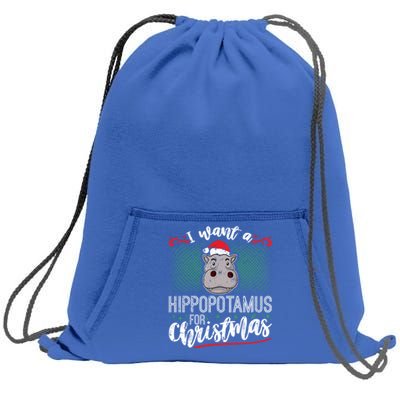 I Want A Hippopotamus For Christmas Gift Sweatshirt Cinch Pack Bag