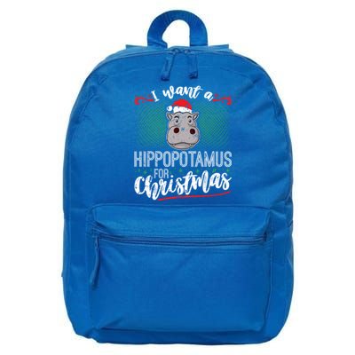 I Want A Hippopotamus For Christmas Gift 16 in Basic Backpack