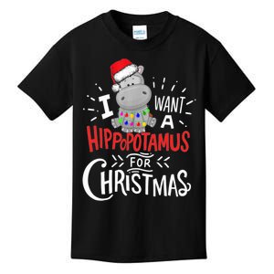 I Want A Hippopotamus For Christmas, Xmas Hippo TShirt Kids T-Shirt