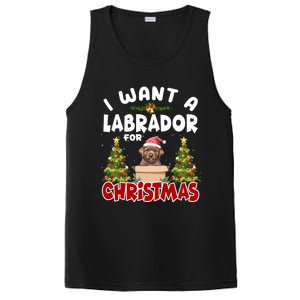 I Want A Labrador For Christmas Labs Mom Dog Lover Christmas Funny Gift PosiCharge Competitor Tank