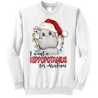 I Want A Hippopotamus For Christmas Xmas Hippo Lover Sweatshirt