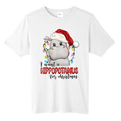 I Want A Hippopotamus For Christmas Xmas Hippo Lover Tall Fusion ChromaSoft Performance T-Shirt