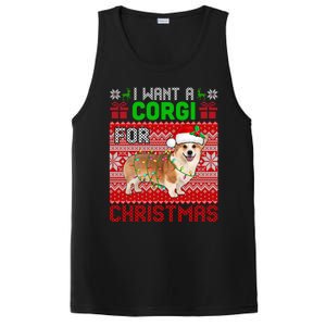 I Want A Corgi For Christmas Santa Dog Lover Owner Gift PosiCharge Competitor Tank