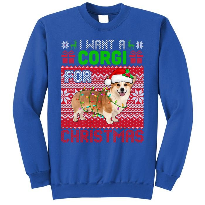 I Want A Corgi For Christmas Santa Dog Lover Owner Gift Sweatshirt