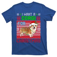 I Want A Corgi For Christmas Santa Dog Lover Owner Gift T-Shirt