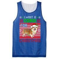 I Want A Corgi For Christmas Santa Dog Lover Owner Gift Mesh Reversible Basketball Jersey Tank