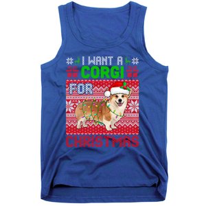 I Want A Corgi For Christmas Santa Dog Lover Owner Gift Tank Top