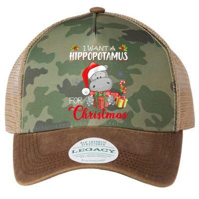 I Want A Hippopotamus For Christmas Xmas Hippo Legacy Tie Dye Trucker Hat