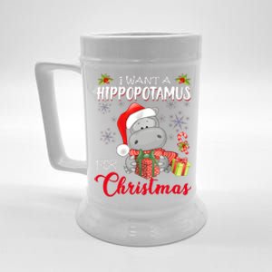 I Want A Hippopotamus For Christmas Xmas Hippo Beer Stein