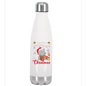 I Want A Hippopotamus For Christmas Xmas Hippo Stainless Steel Insulated Water Bottle