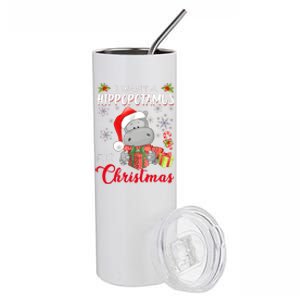 I Want A Hippopotamus For Christmas Xmas Hippo Stainless Steel Tumbler