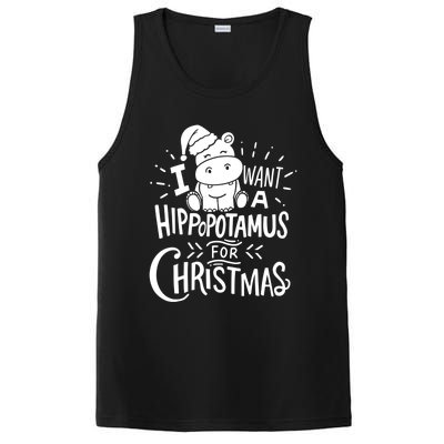 I Want A Hippopotamus For Christmas Xmas Hippo Gift PosiCharge Competitor Tank