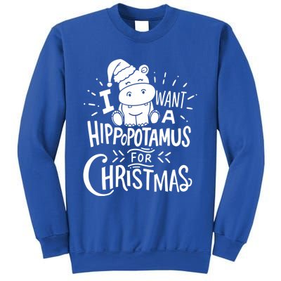 I Want A Hippopotamus For Christmas Xmas Hippo Gift Sweatshirt