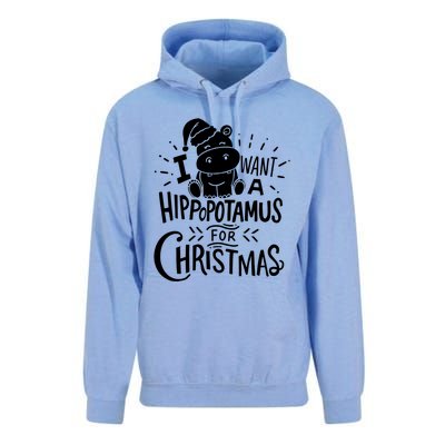 I Want A Hippopotamus For Christmas Xmas Hippo Gift Unisex Surf Hoodie