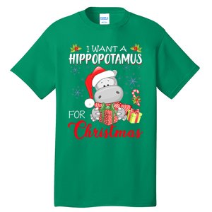 I Want A Hippopotamus For Christmas Cute Hippo  Tall T-Shirt