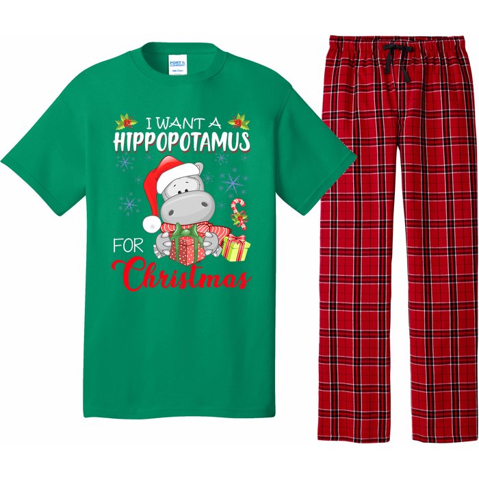 I Want A Hippopotamus For Christmas Cute Hippo  Pajama Set