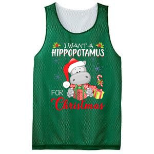 I Want A Hippopotamus For Christmas Cute Hippo  Mesh Reversible Basketball Jersey Tank